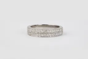 18k White Gold 0.84tcw Diamond Anniversary Band Size 5.25 (4.20g.)