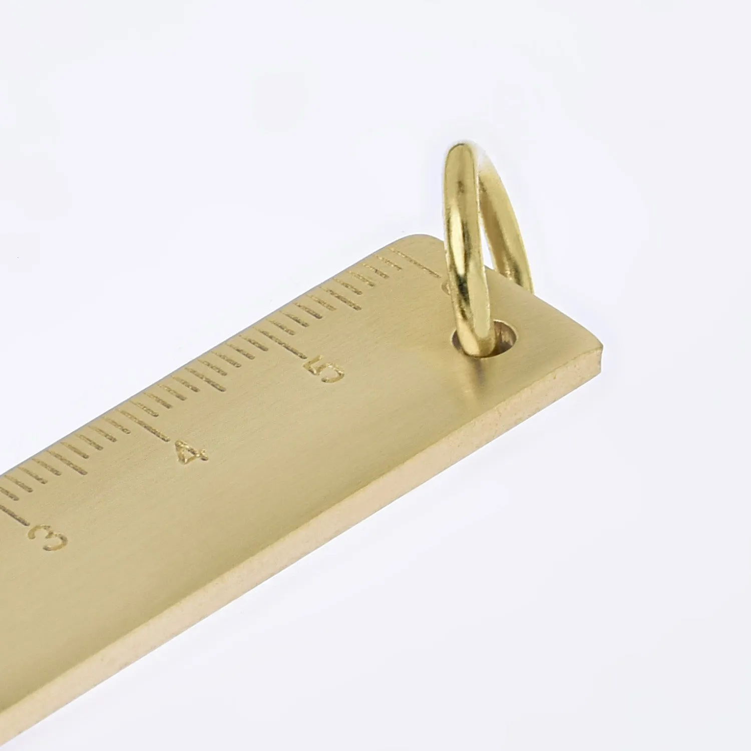 9/16*2 1/2 Brass Mini Ruler key chain ruler metal ruler Brass Ruler charm KeyChain accessories 1pcs 10268850