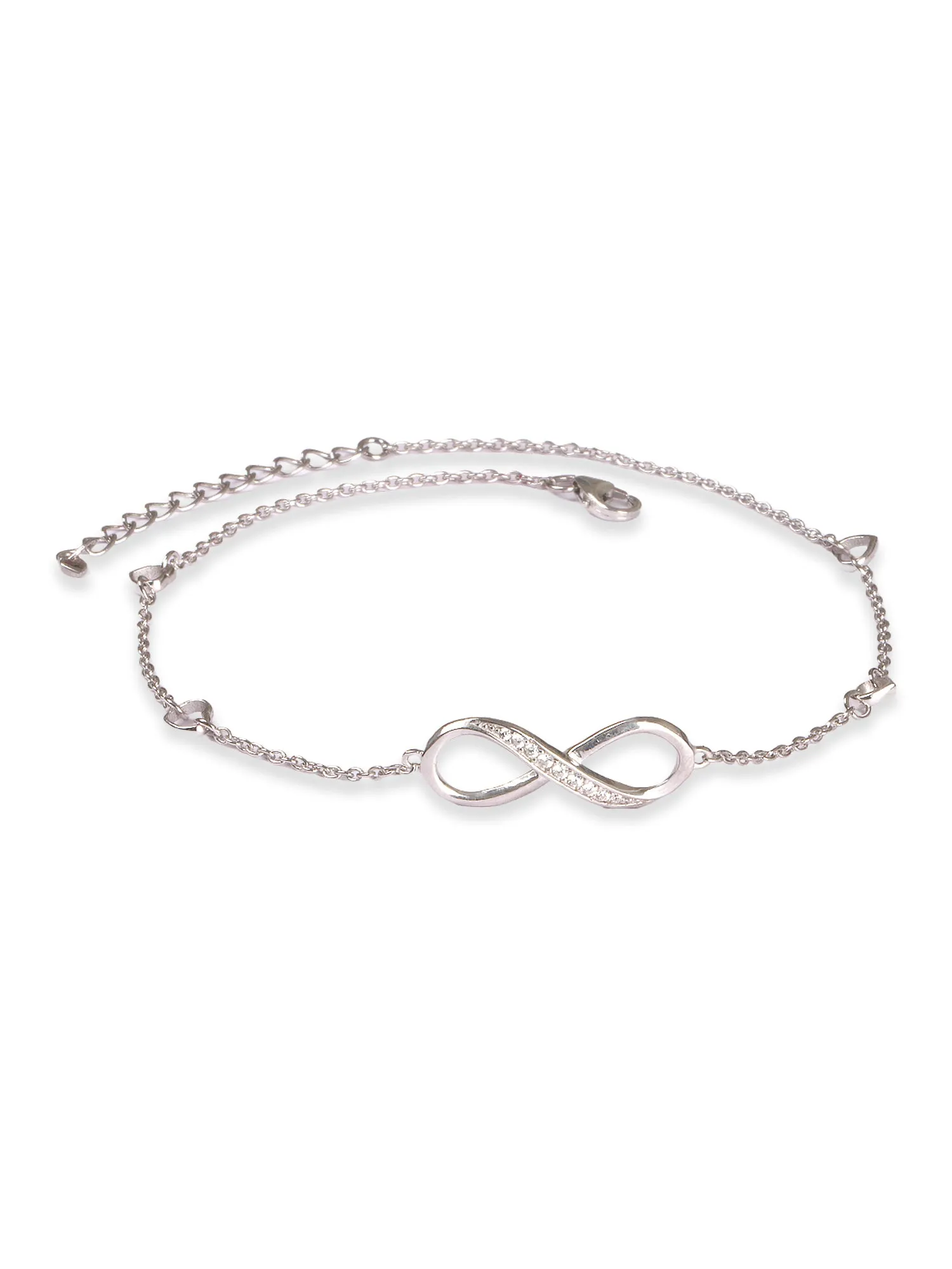 925 Sterling Silver Infinity Anklet For Women