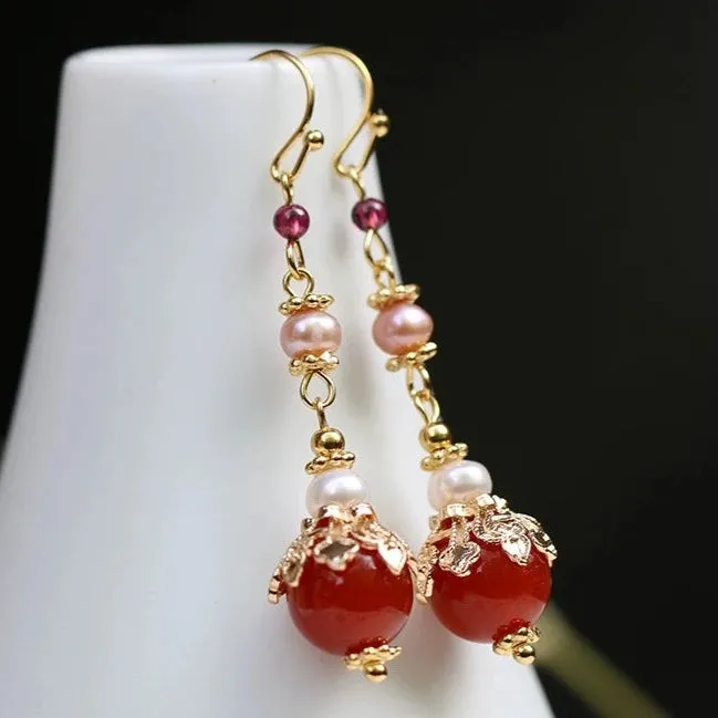 Agate Earrings: Lena