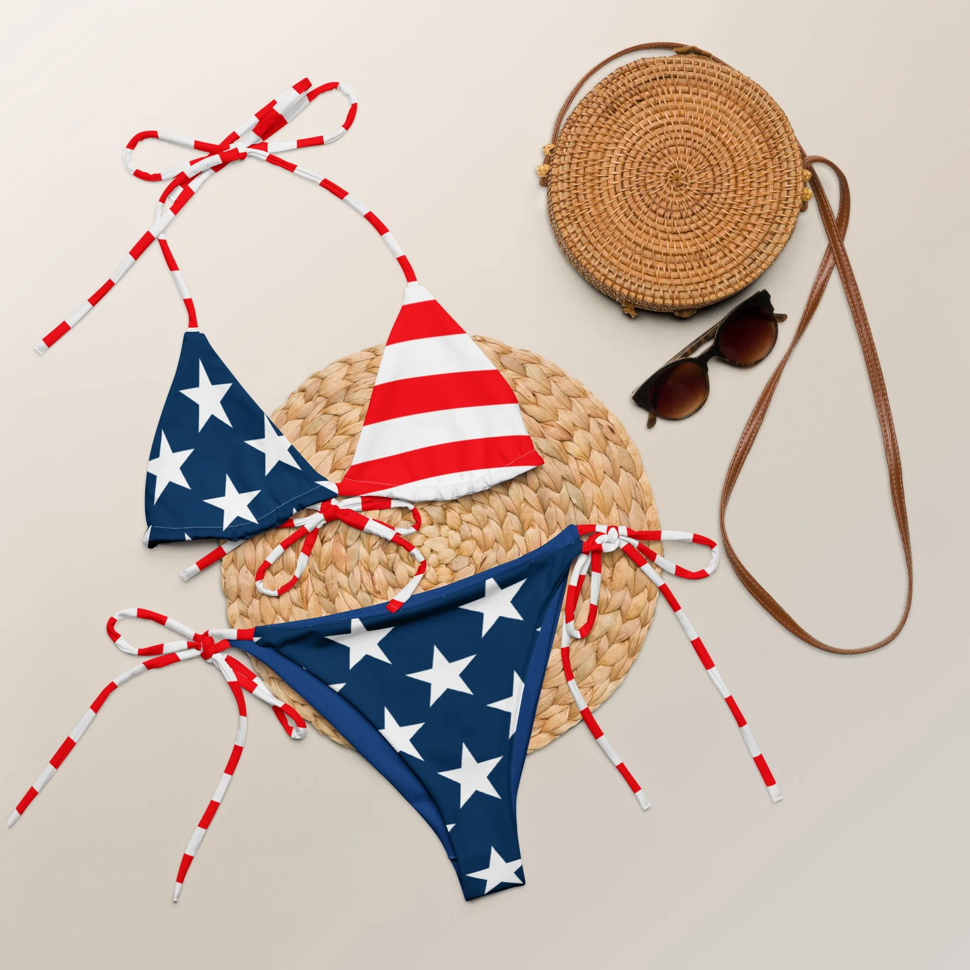 Americana recycled string bikini