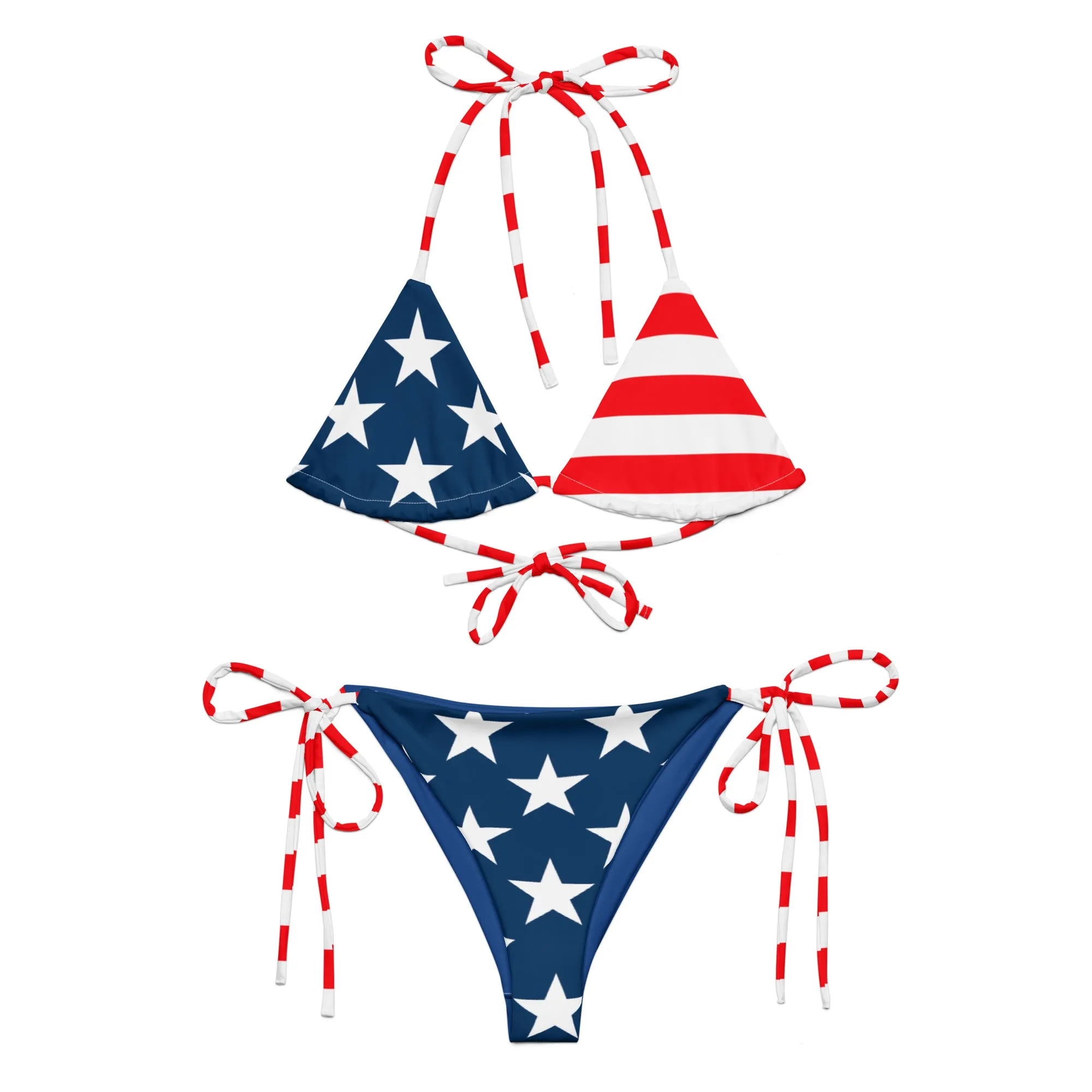 Americana recycled string bikini