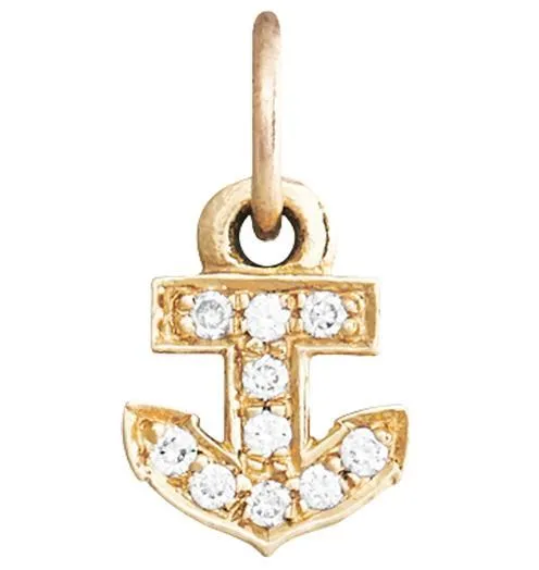 Anchor Mini Charm Pave Diamonds