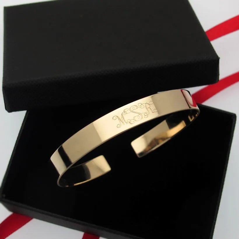 Anniversary Gift - Engraved Cuff Bracelet for Men