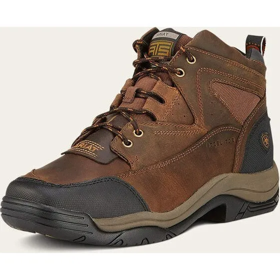 Ariat Men's Terrain Wide Square Toe Steel Toe Work Boot -Brown- 10016379