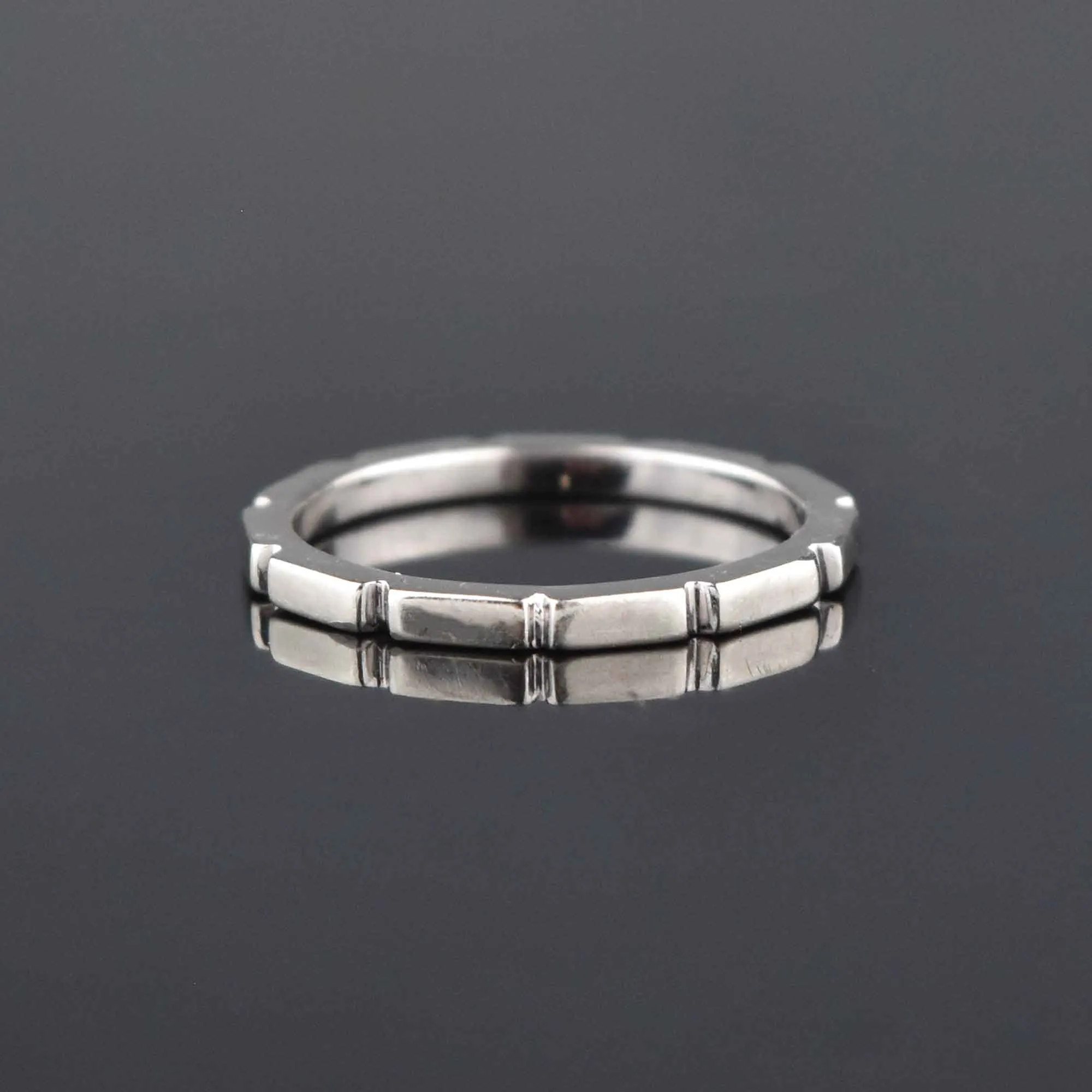 Art Deco 14K White Gold Wedding Ring