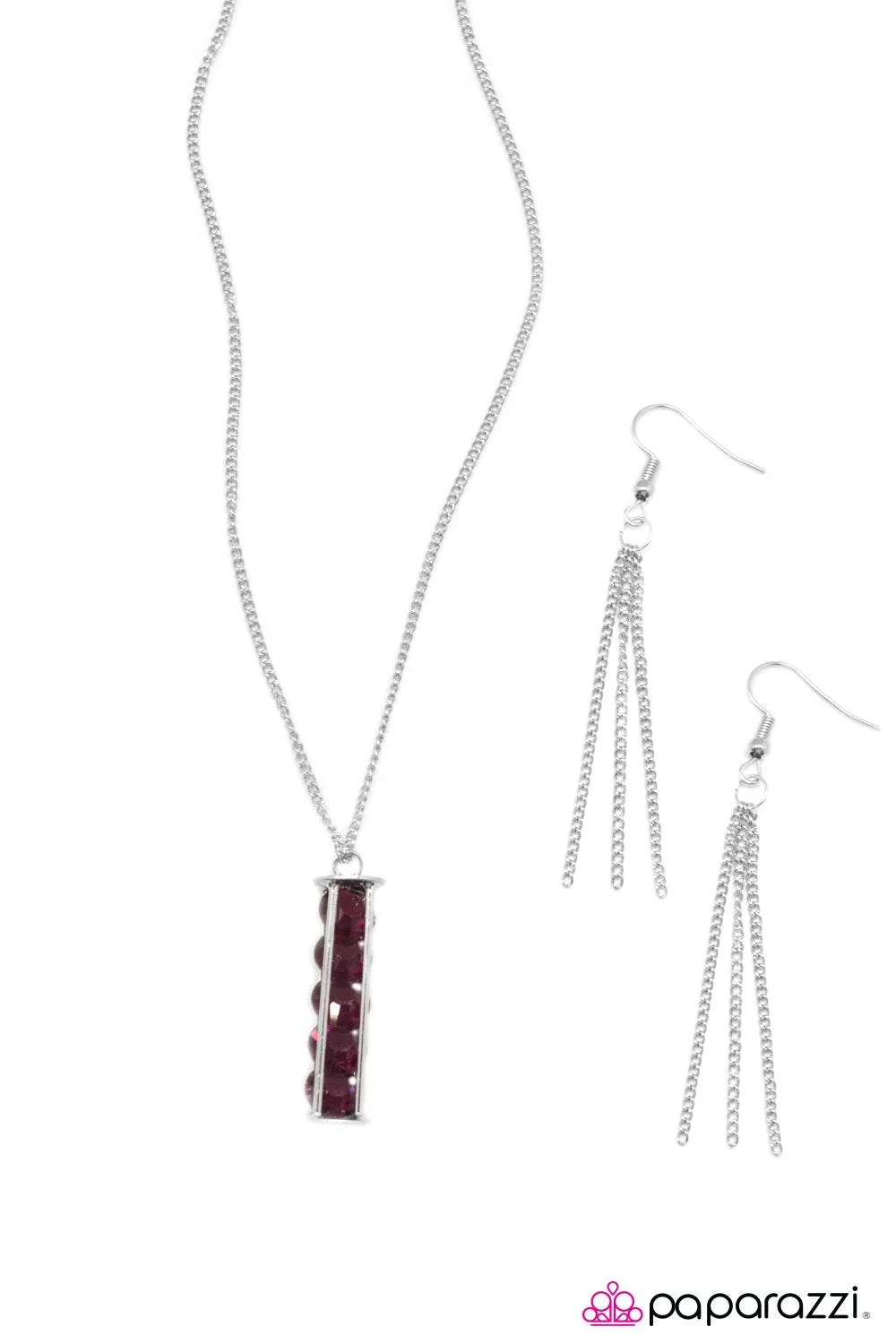 Awestruck Silver and Purple Necklace - Paparazzi Accessories