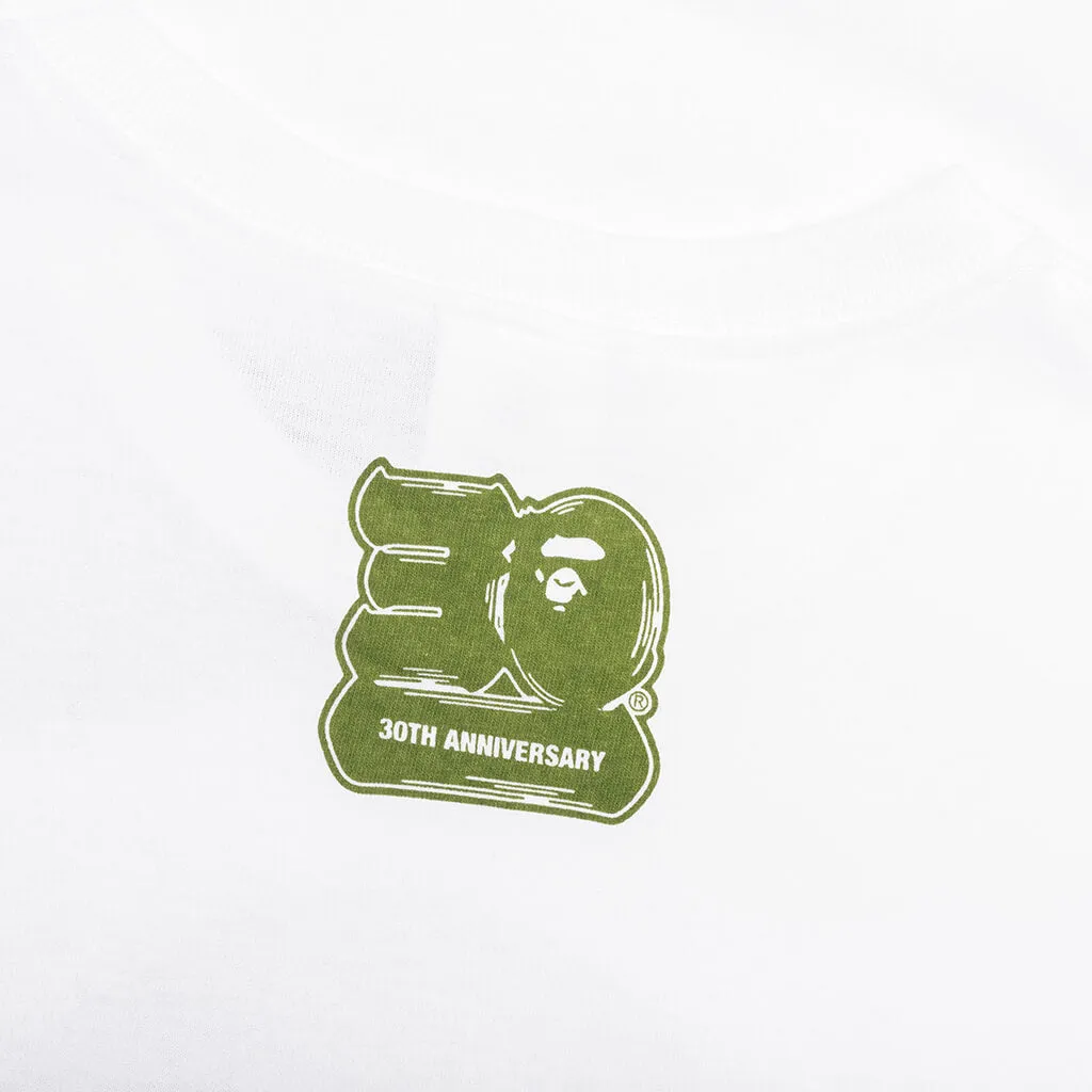 Bape 30th Anniversary Tee #1 M - White/Green