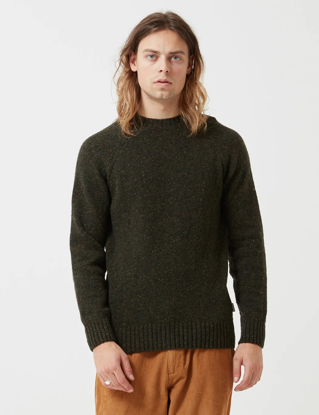 Barbour Netherton Crew Neck Knit - Forest