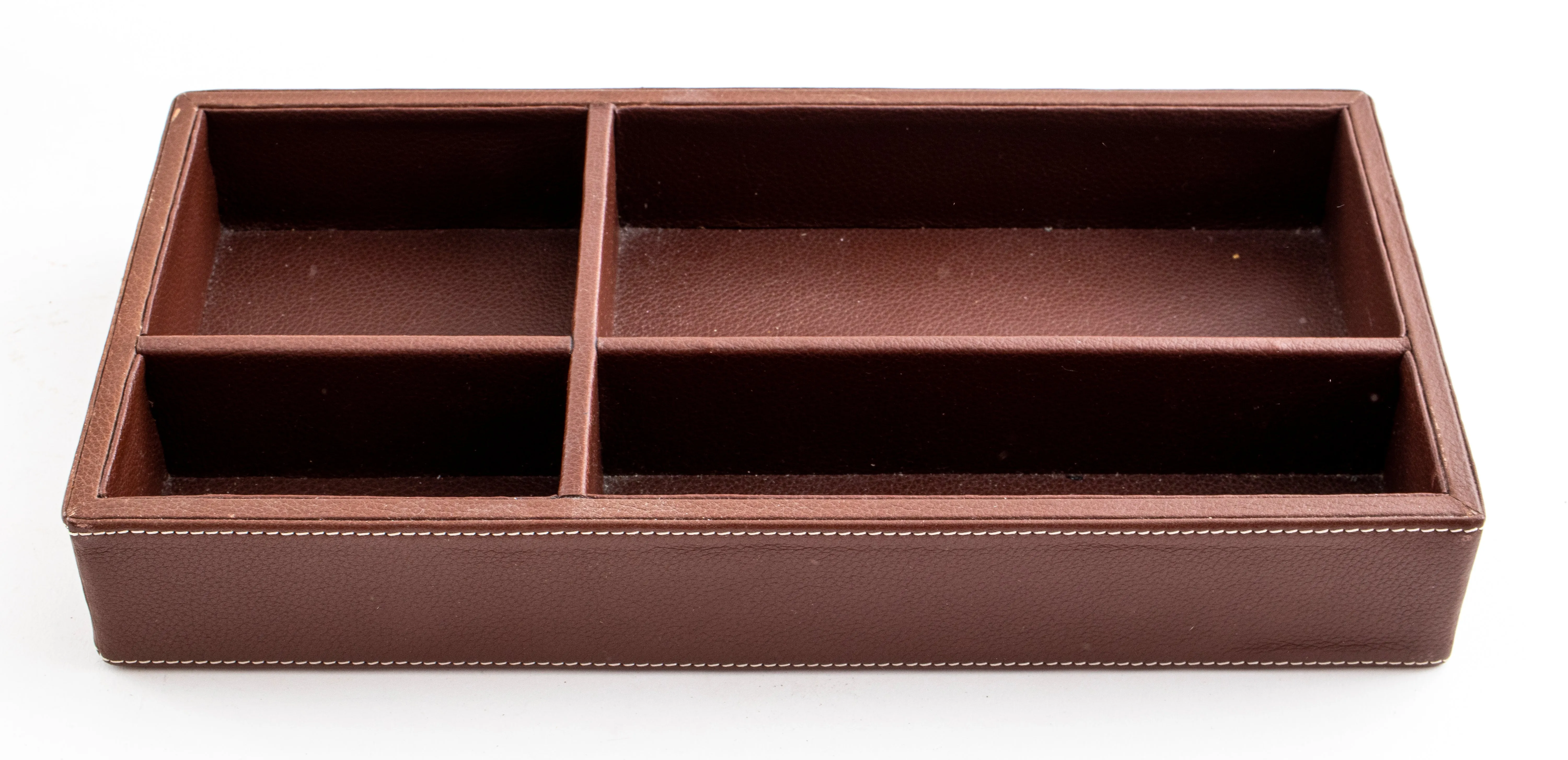 Brown Leather Desk Organizers, 2