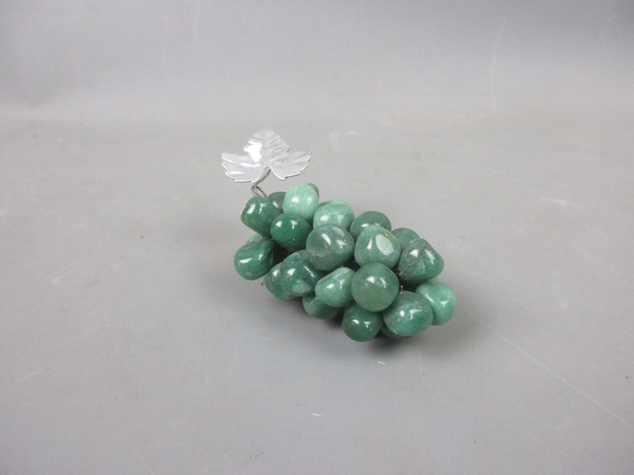 Bunch Of French Green Gemstone Grapes Mid-Century c1950