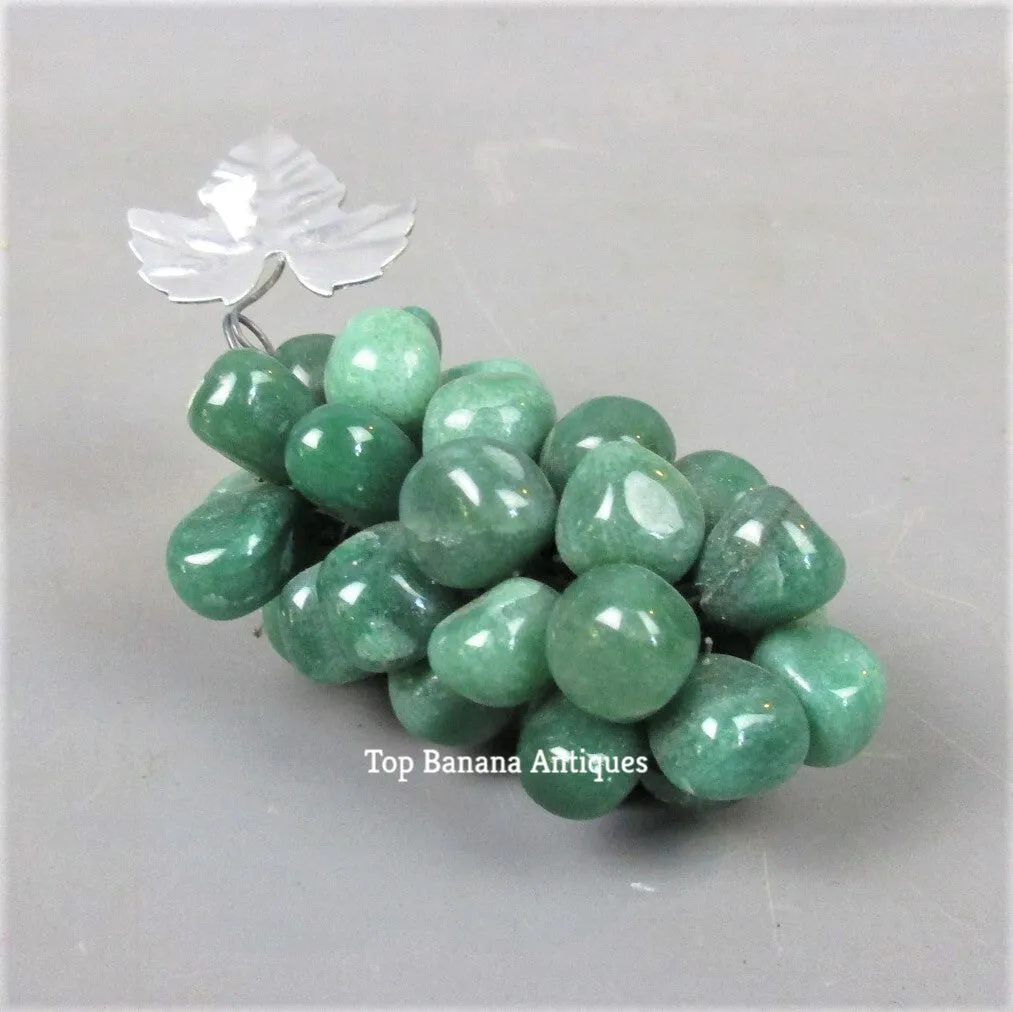 Bunch Of French Green Gemstone Grapes Mid-Century c1950