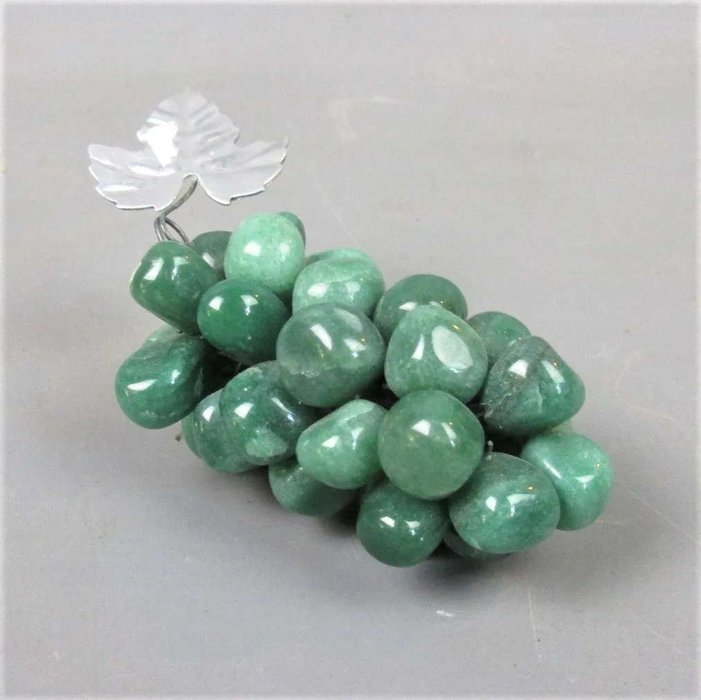 Bunch Of French Green Gemstone Grapes Mid-Century c1950