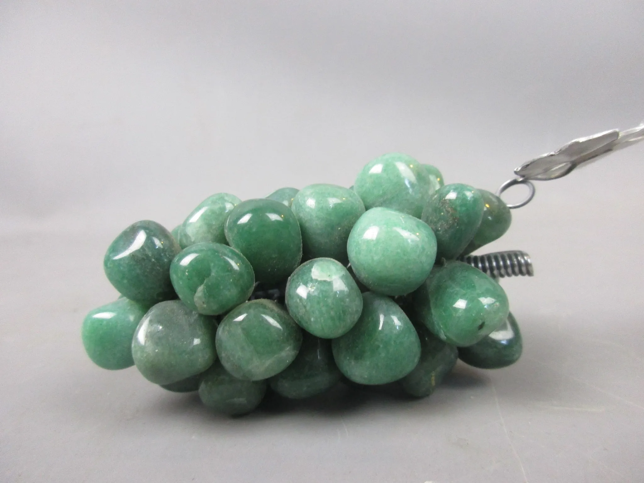 Bunch Of French Green Gemstone Grapes Mid-Century c1950