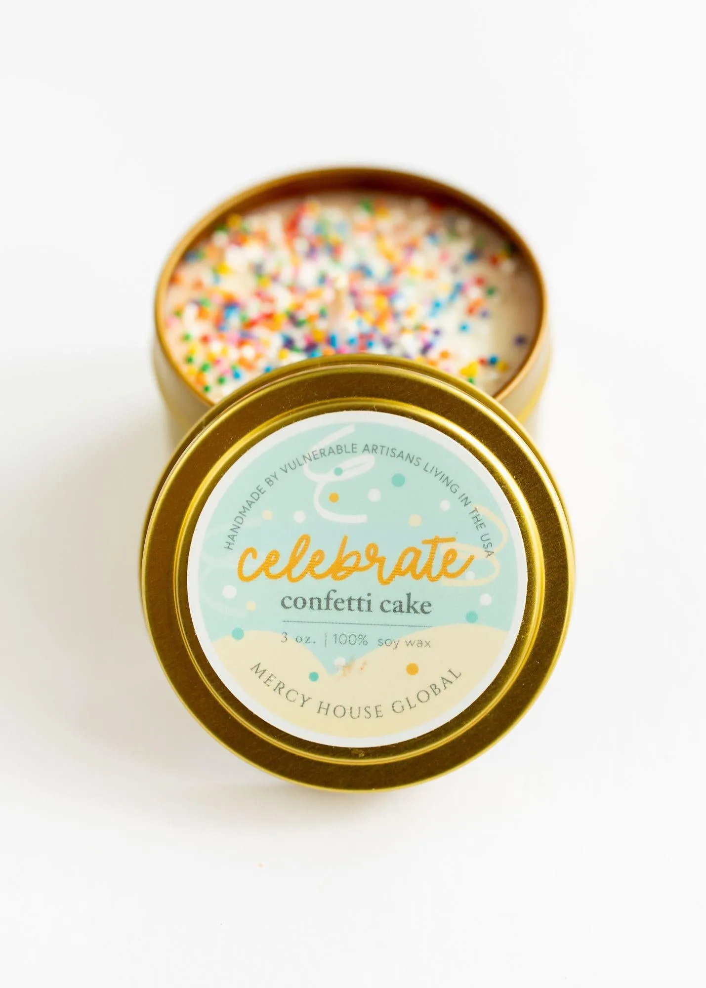 Celebrate Candle with Sprinkles | 3 oz Tin