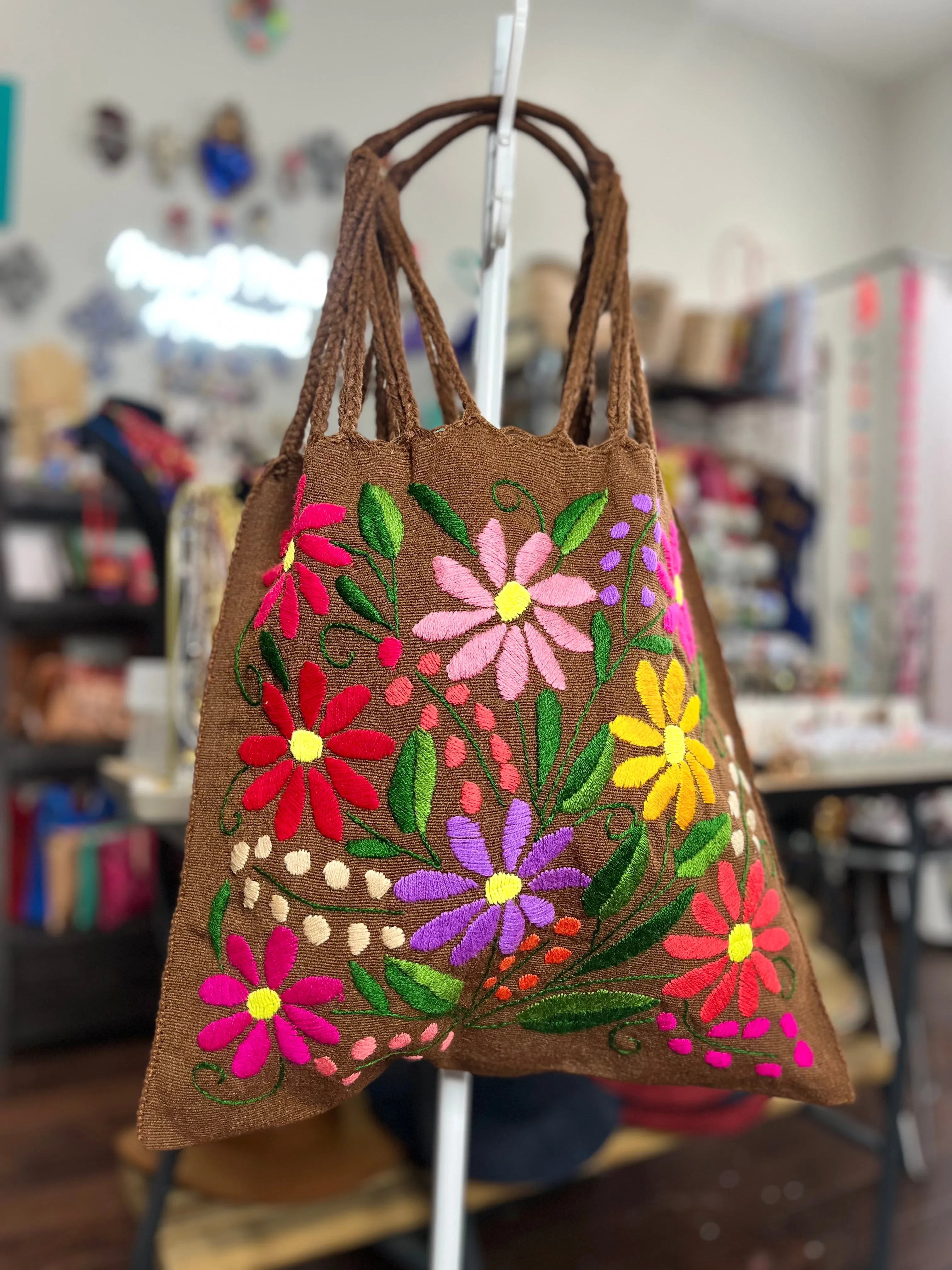 Chiapas embroidered tote