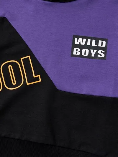 COOL WILD BOY Hoodie and Elastic Waist Pants Set