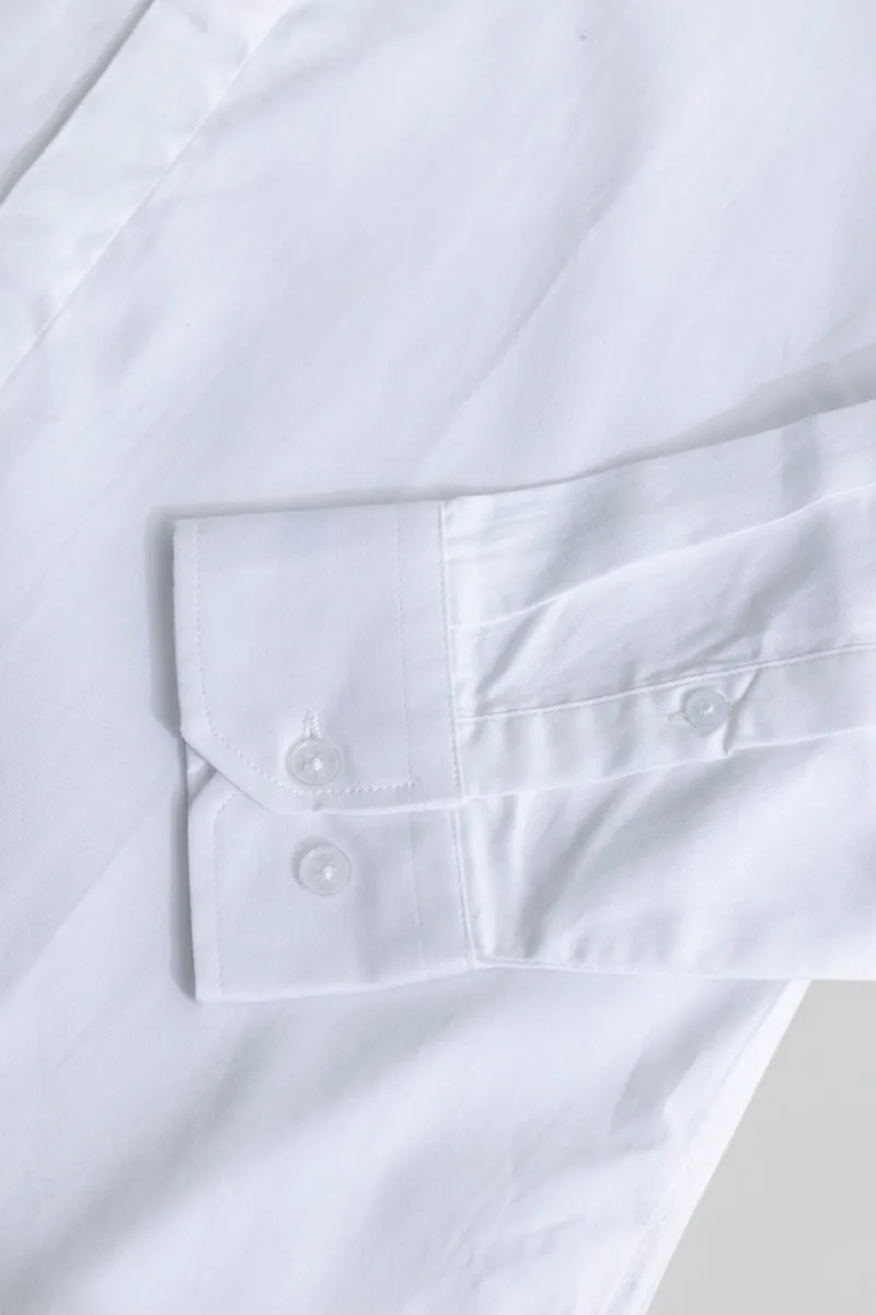 Crown Embroidered White Shirt