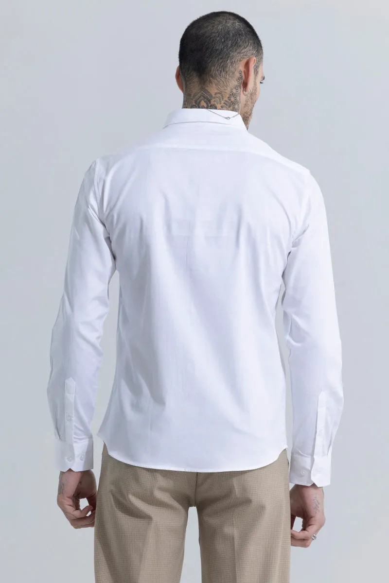 Crown Embroidered White Shirt