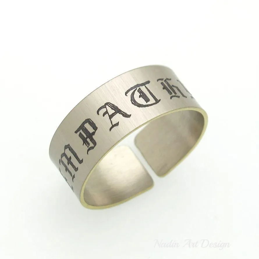 Custom Engraved Mens Ring