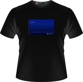 Dark Blue Equalizer -  Light-up T Shirt