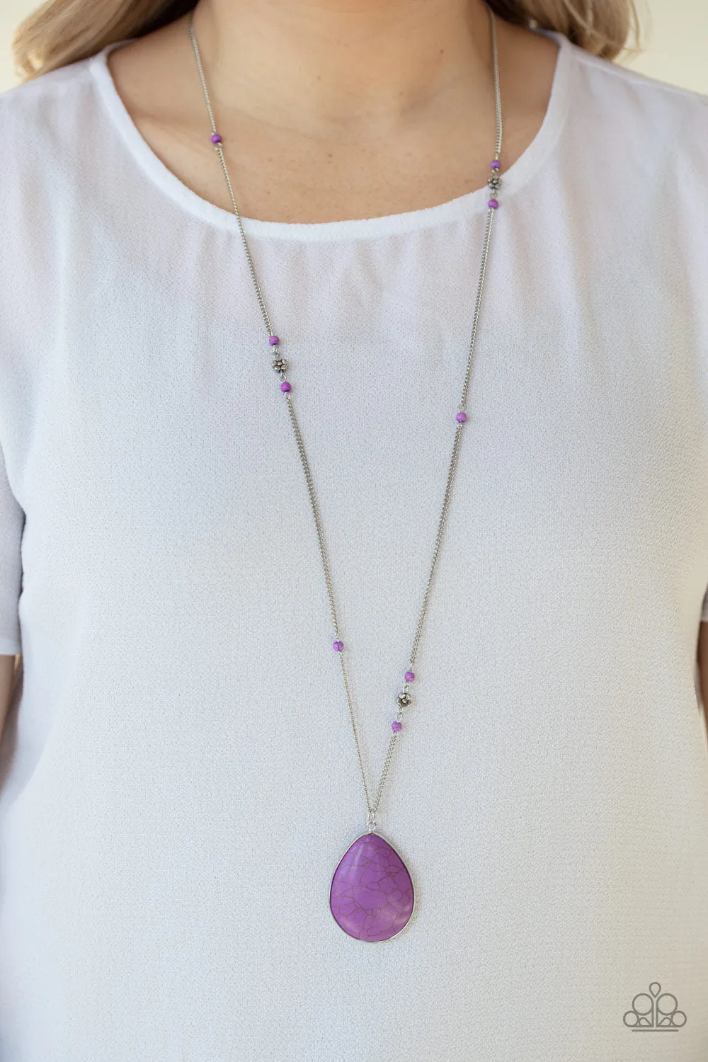 Desert Meadow - Purple Necklace