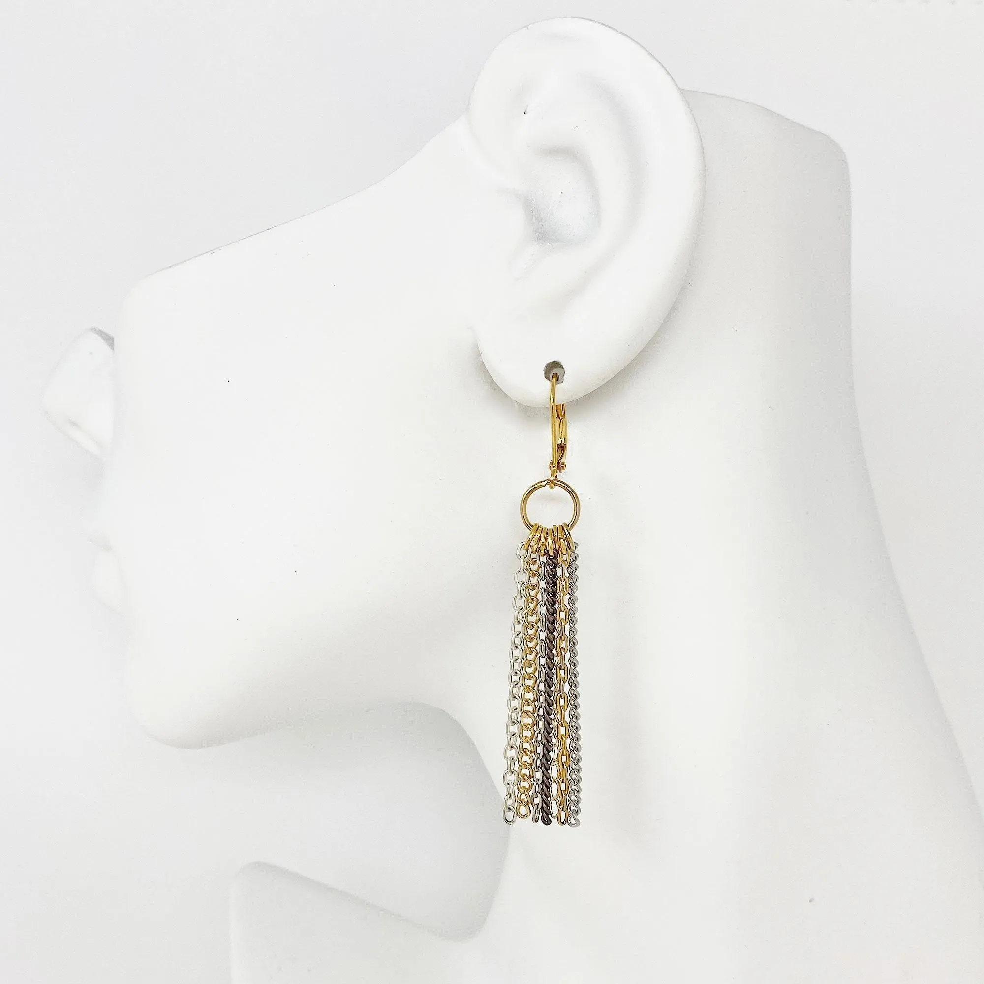 DEVON chain tassel earrings