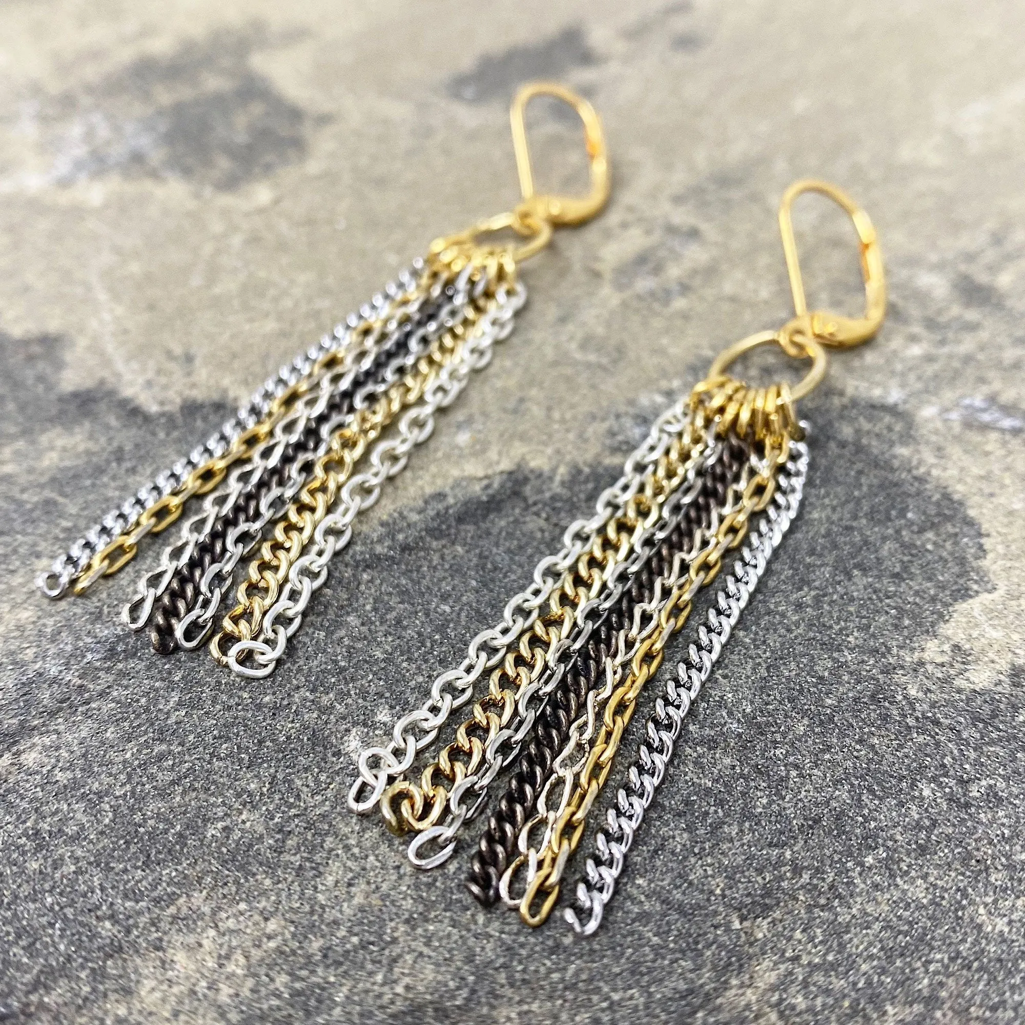 DEVON chain tassel earrings