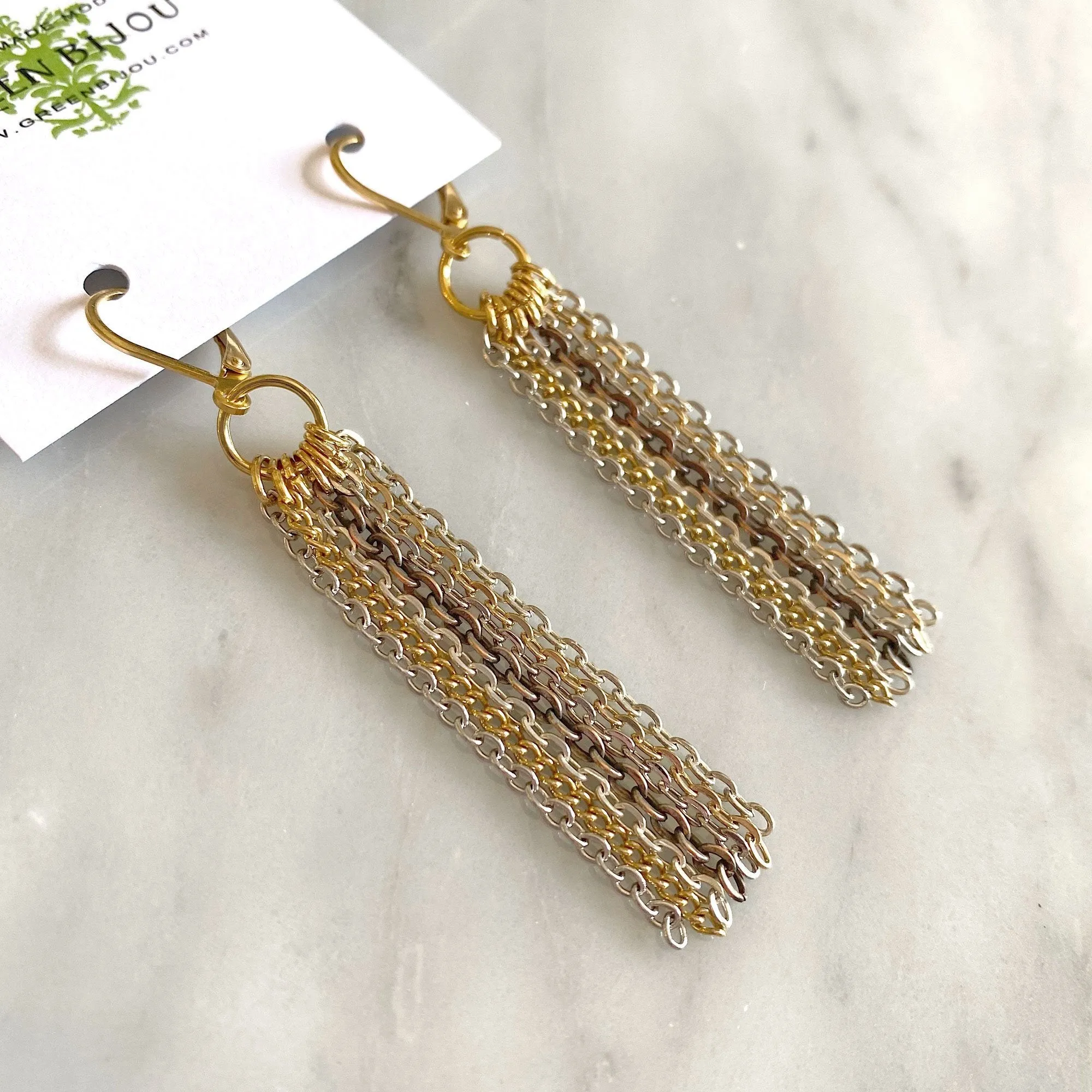 DEVON chain tassel earrings