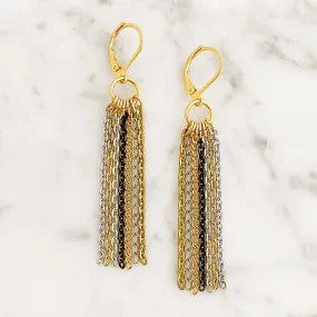 DEVON chain tassel earrings