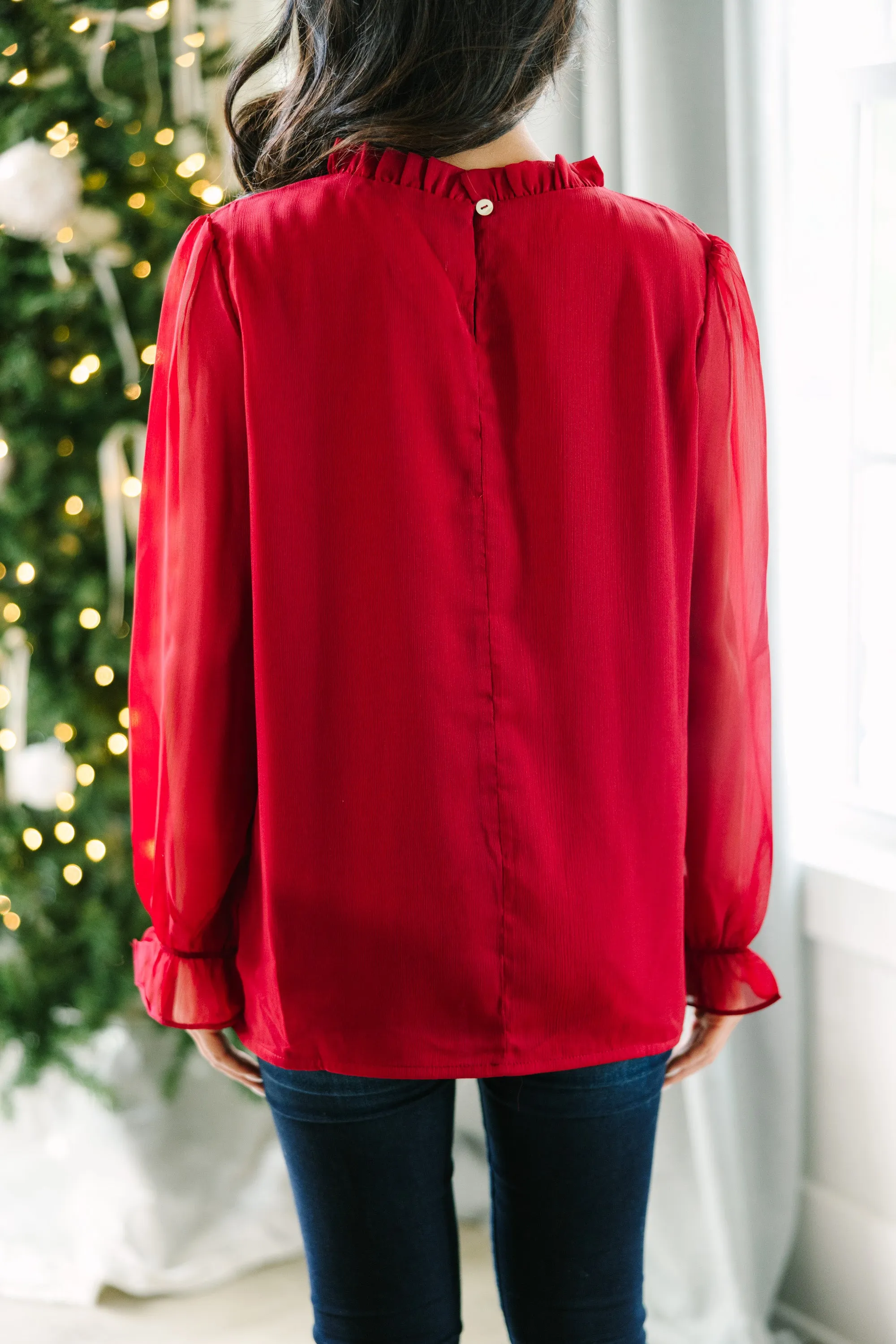 Dream Of The Day Burgundy Red Blouse