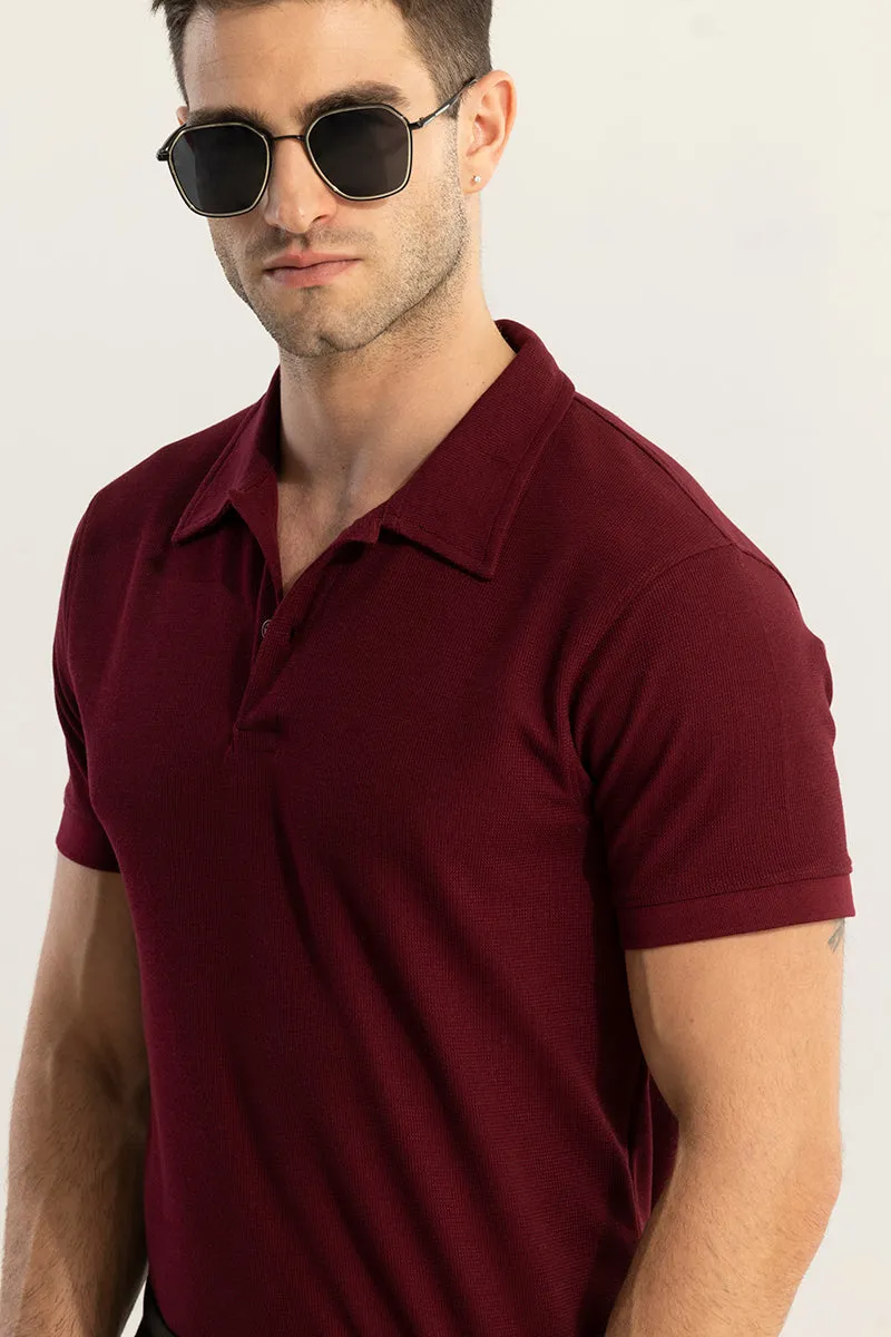 EasyElegance Maroon Polo T-Shirt