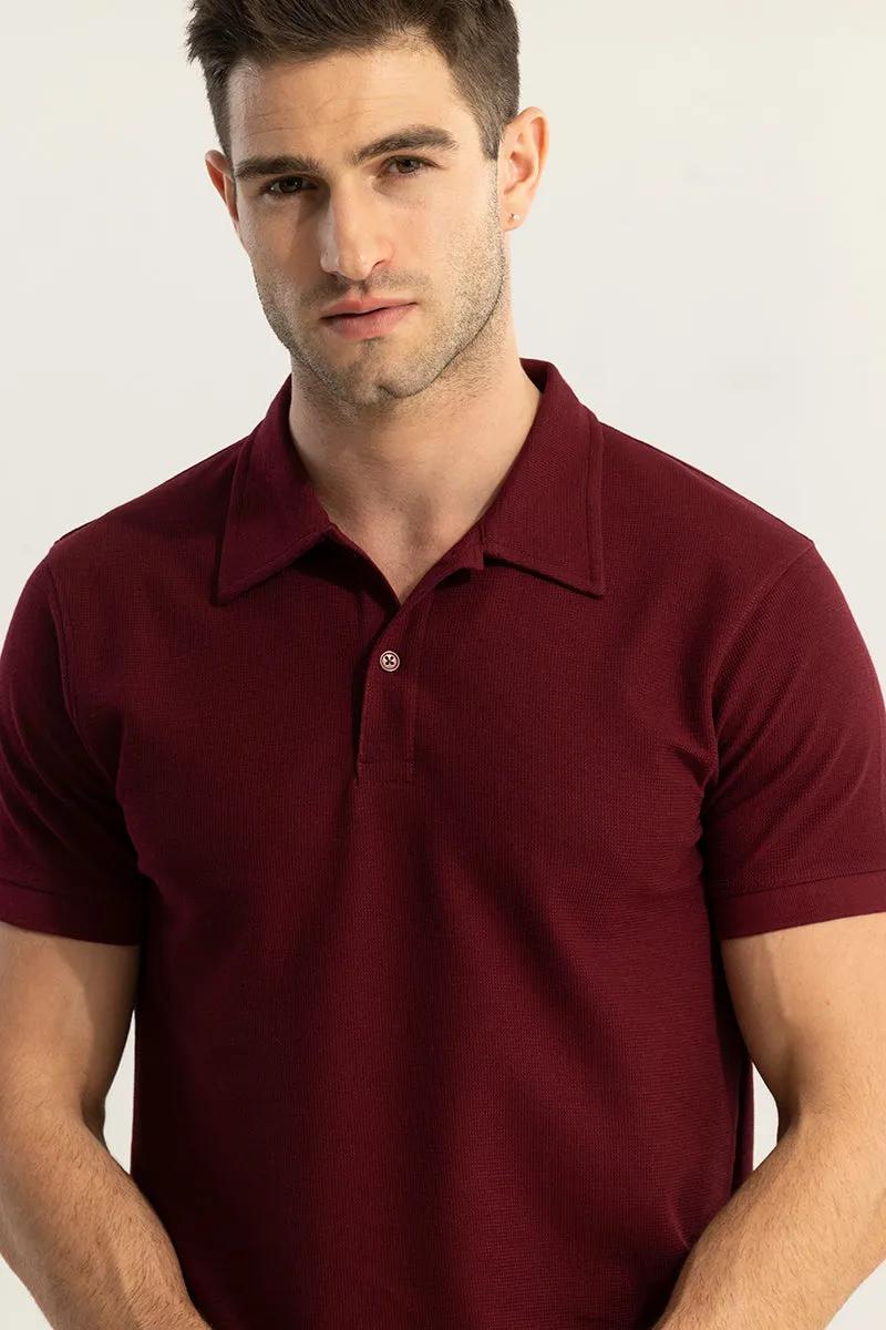 EasyElegance Maroon Polo T-Shirt