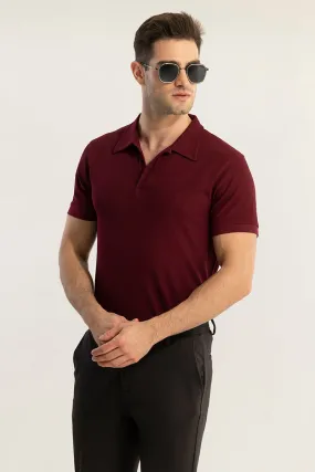 EasyElegance Maroon Polo T-Shirt