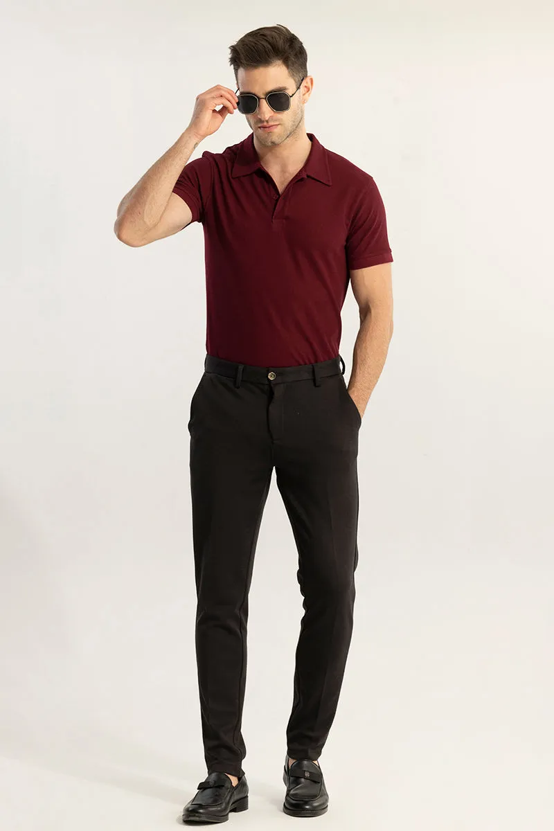 EasyElegance Maroon Polo T-Shirt