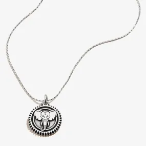 Elephant Embossed Charm Necklace