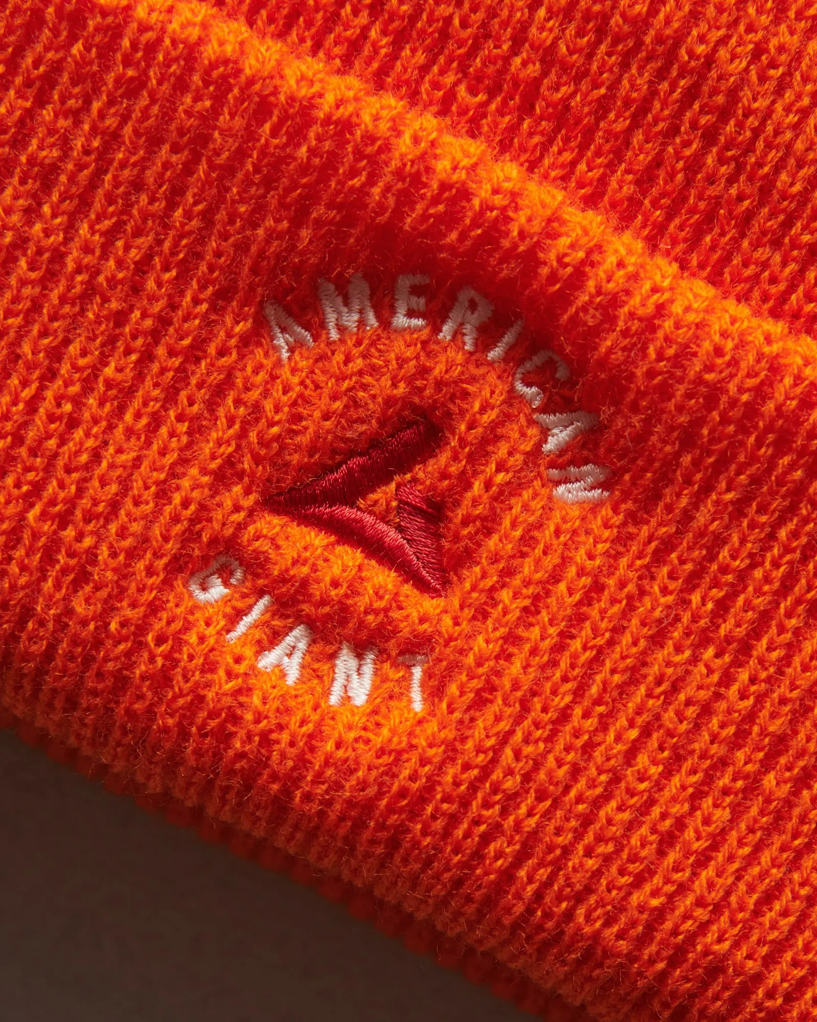 Embroidered Beanie - Athletic Orange