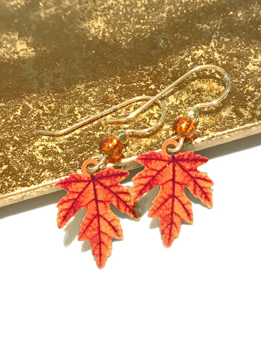 Fall Maple Leaf Dangles by Sienna Sky