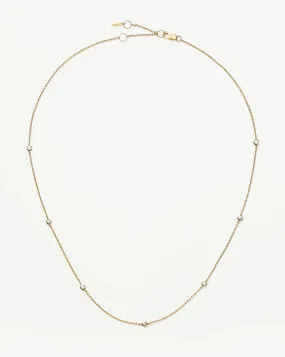 Fine Floating Diamond Necklace | 14k Solid Gold