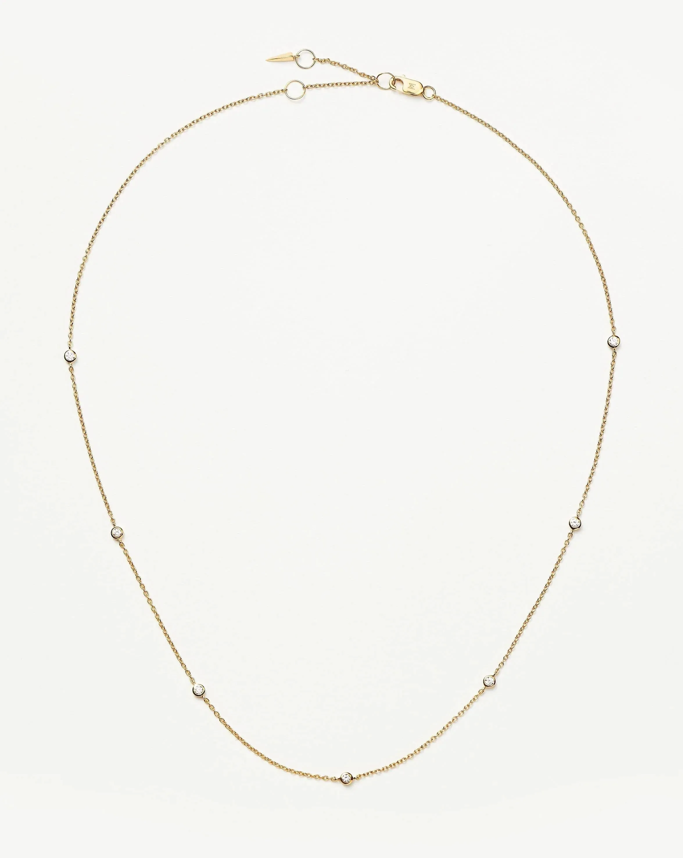 Fine Floating Diamond Necklace | 14k Solid Gold