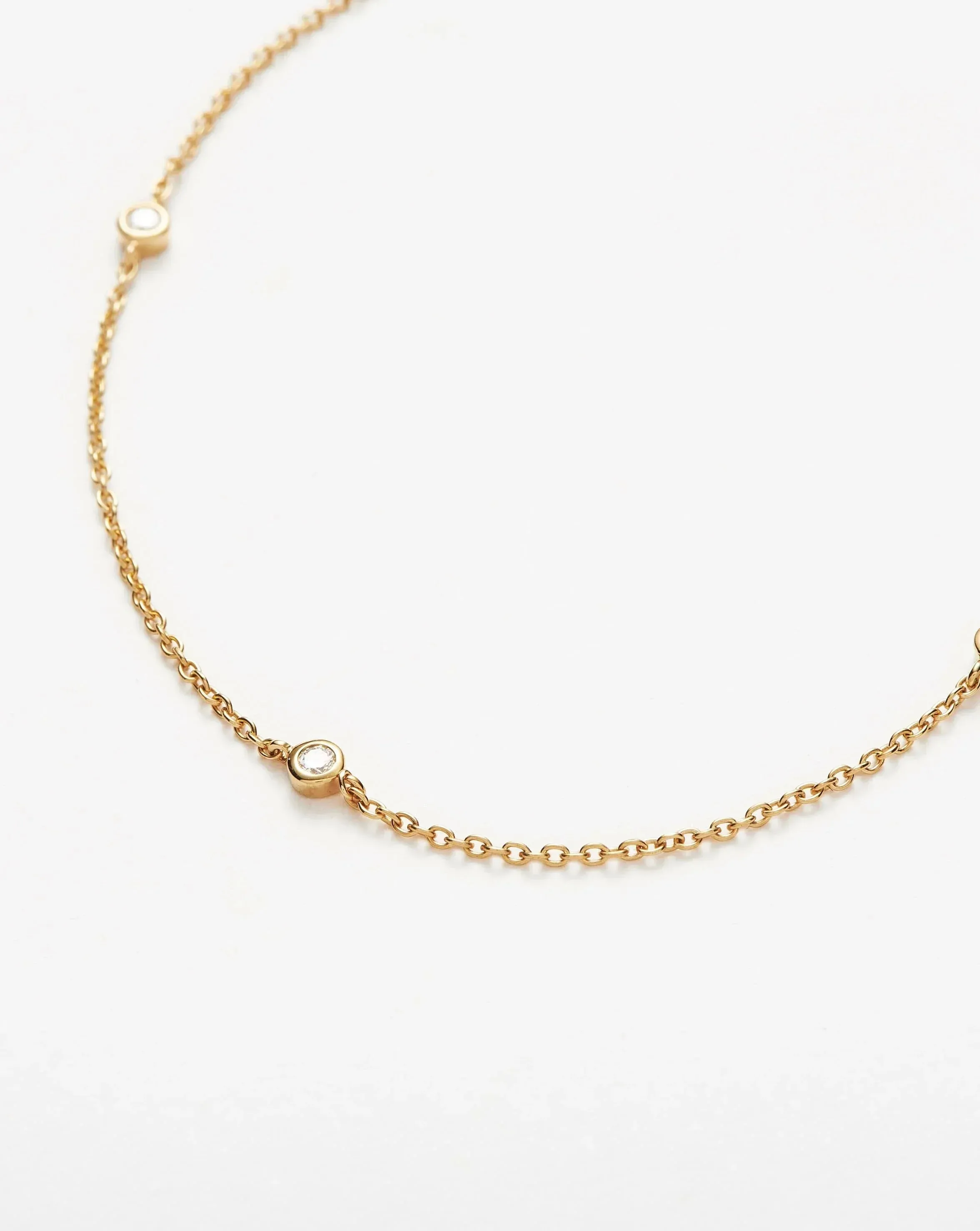 Fine Floating Diamond Necklace | 14k Solid Gold