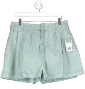 Free People Green Goa Pleated Short UK 10