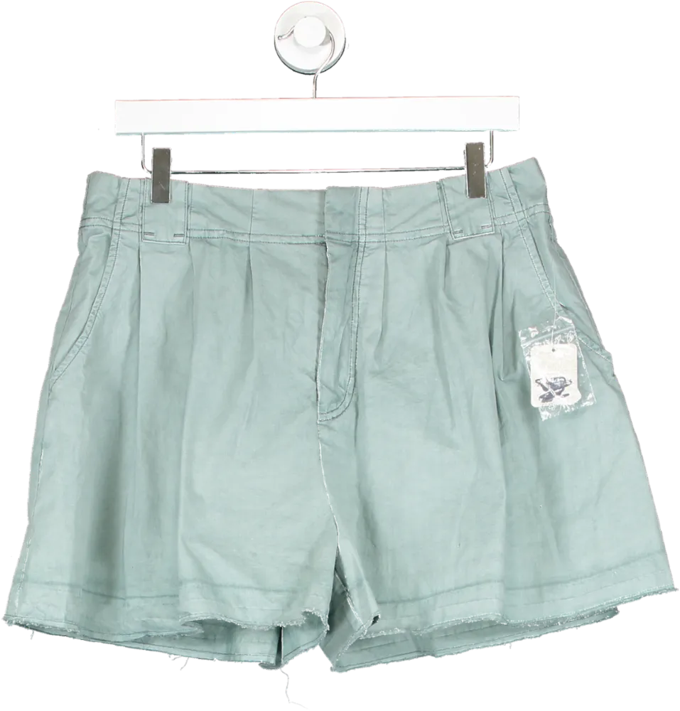 Free People Green Goa Pleated Short UK 10