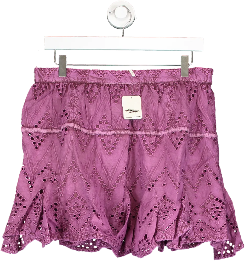 Free People Purple Serenity Mini Skort UK M