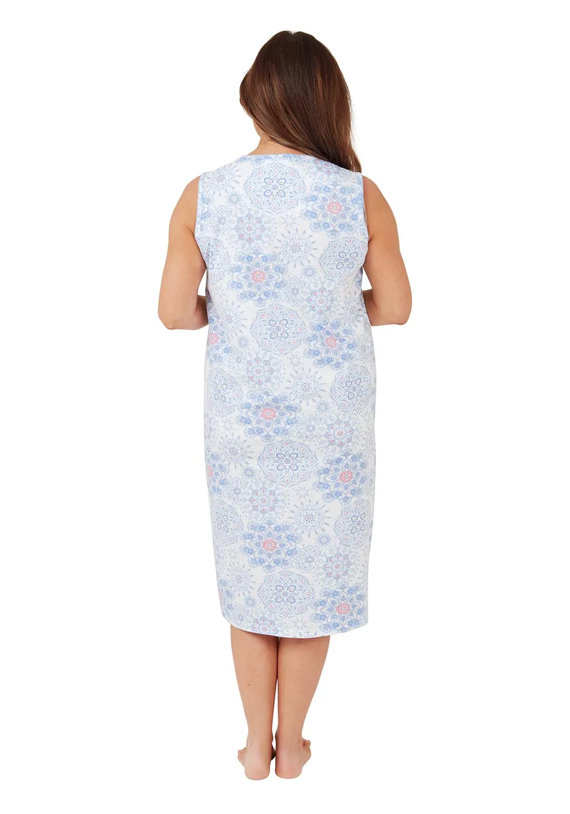 Geo 100% Cotton dress - Blue