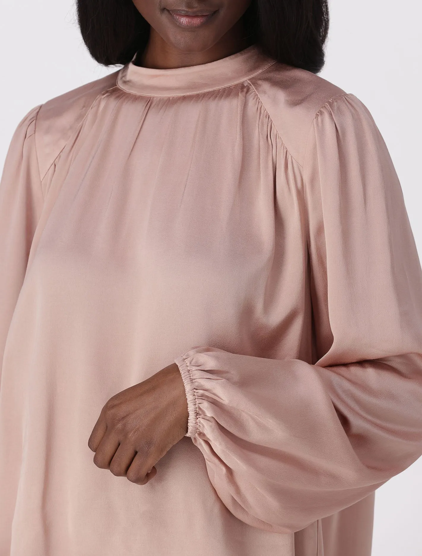 Gilli Gather Satin Shell Blouse