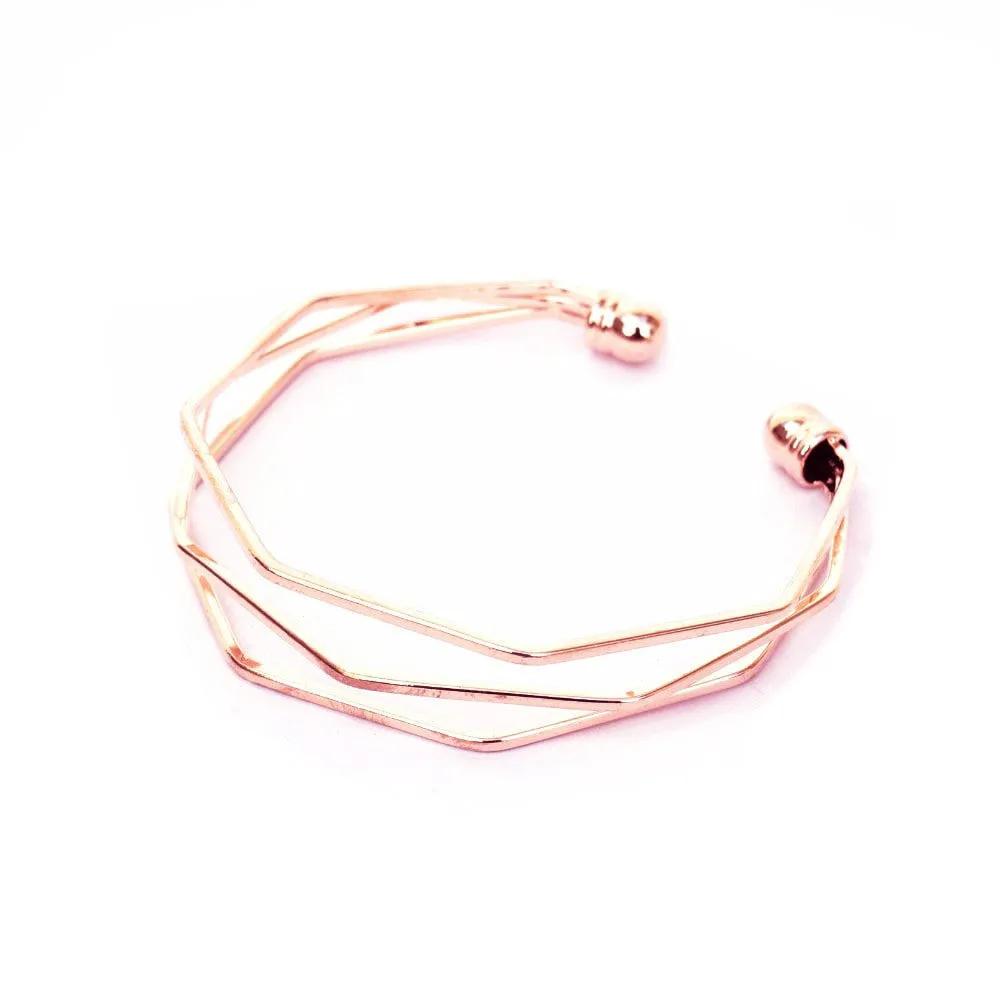 Hexagon Rosegold Bracelet