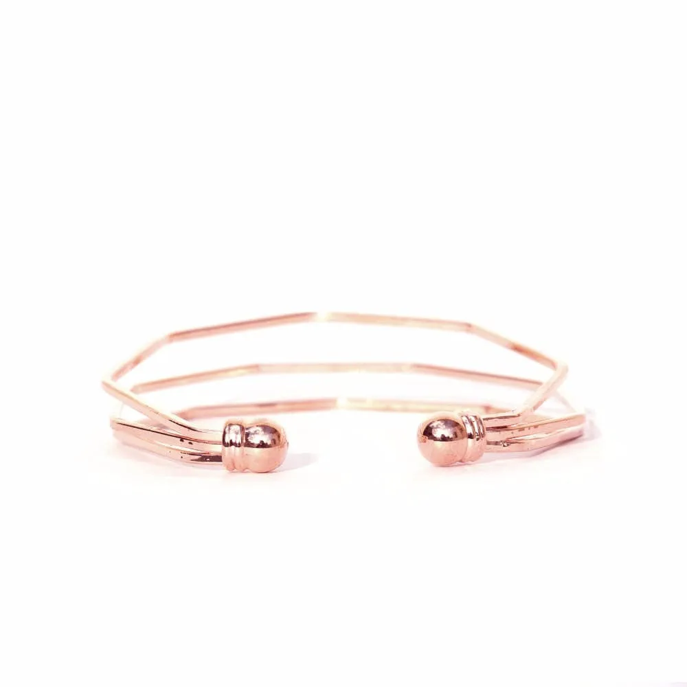 Hexagon Rosegold Bracelet