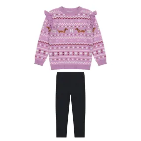 Holiday Sweater Set | Purple