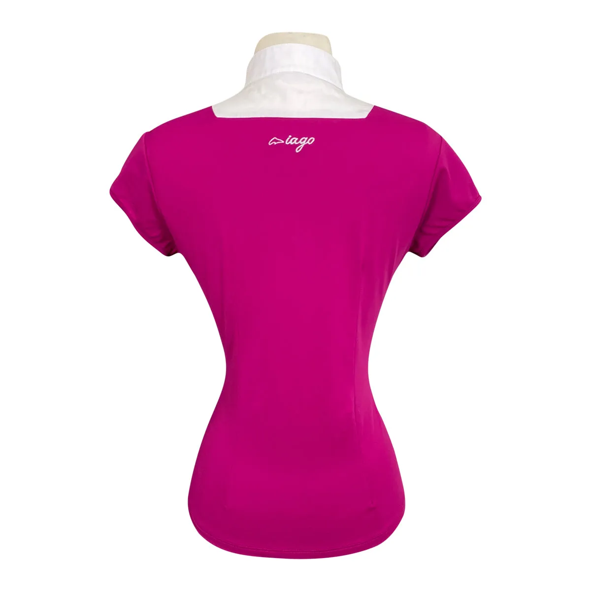 IAGO 'Tux' Short Sleeve Show Shirt  in Fuschia - Women's XS